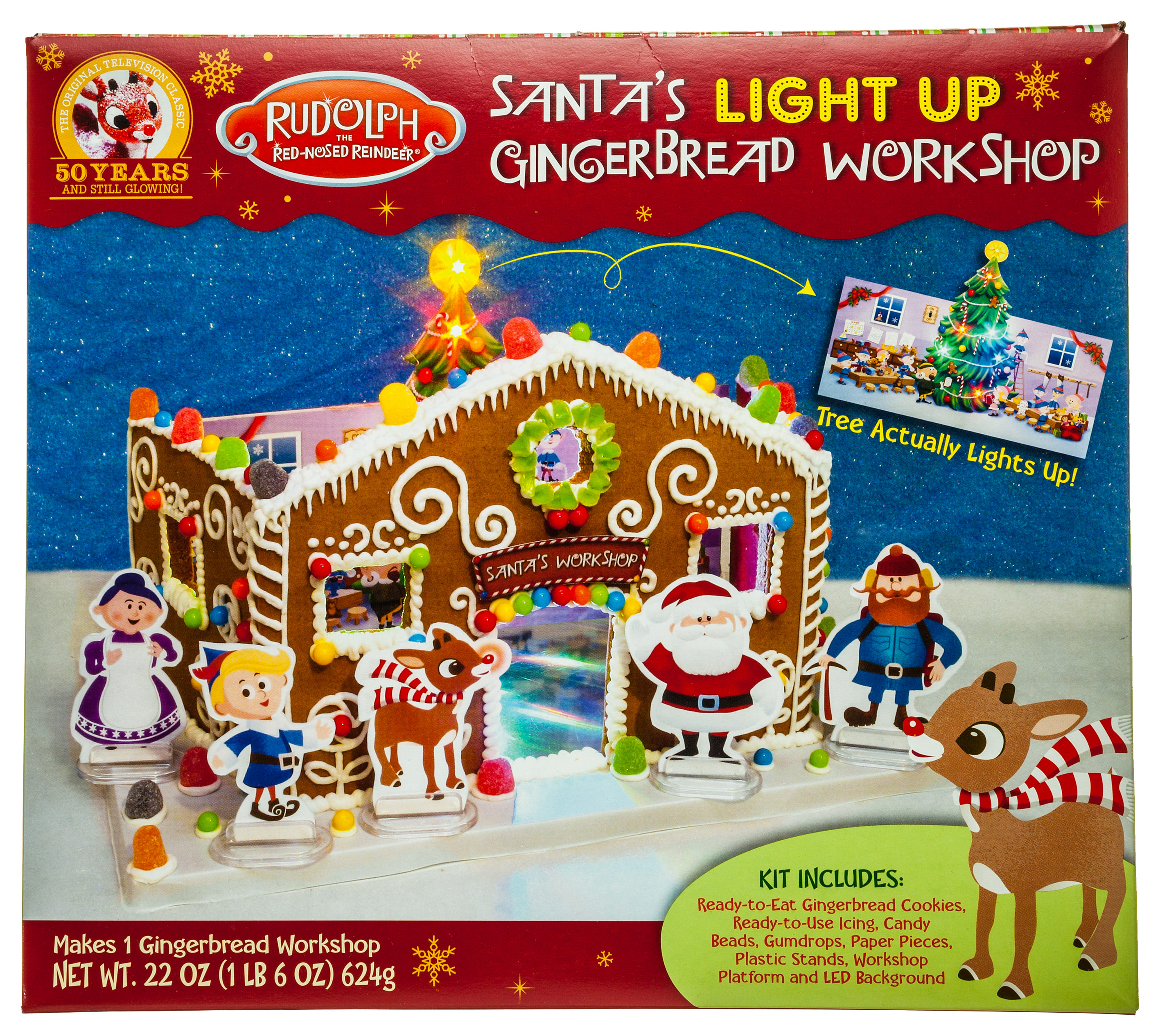 Santa's Light Up Workshop Pre-Baked Gingerbread Kit | Cabela's